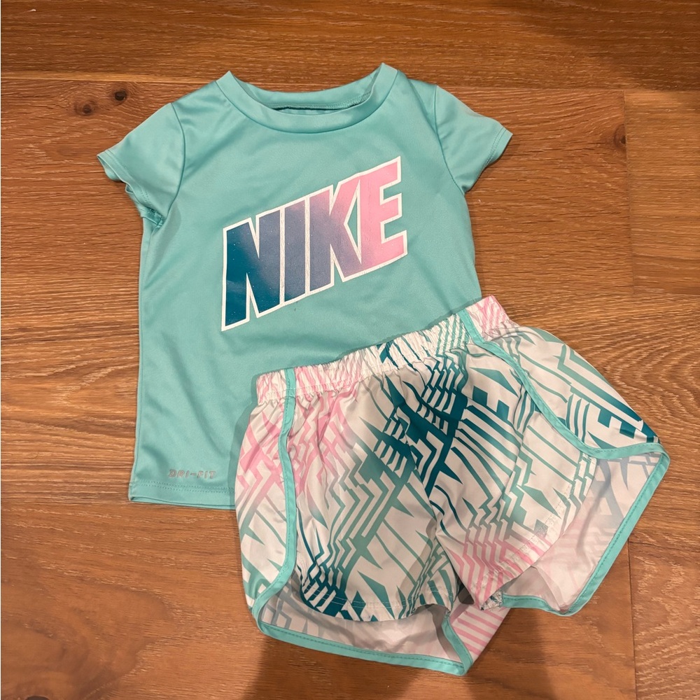 Nike Dri-FIT Kids' Light Blue/Pink Activewear Set